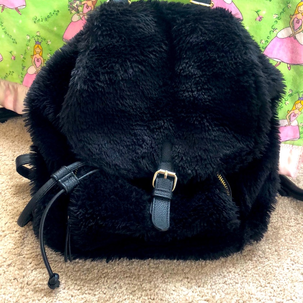 GREETINGS SELLING SMALL BLACK DRAW STRING BACKPACK